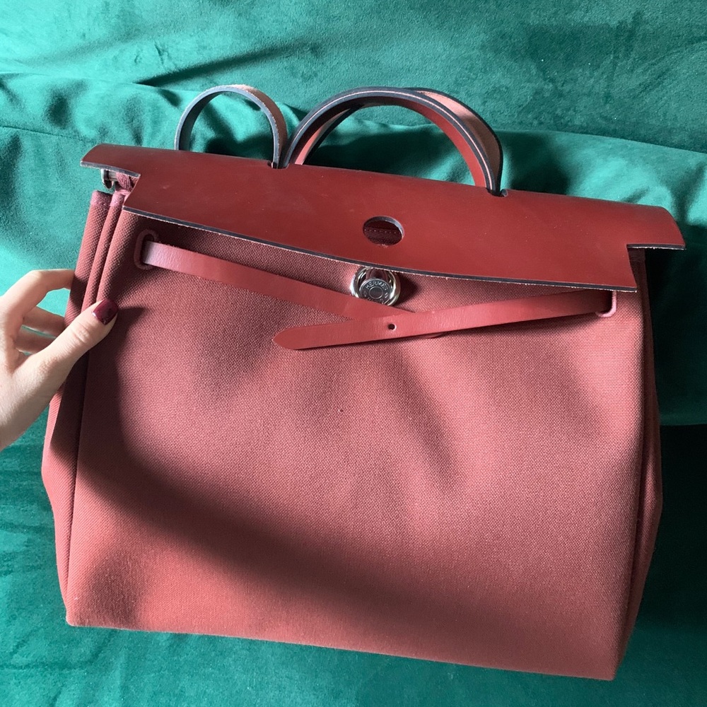 🚫SOLD! {Hermès} Burgundy Red Herbag